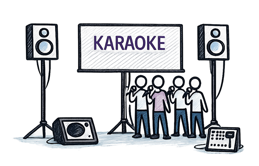 Karaoke setup sketch