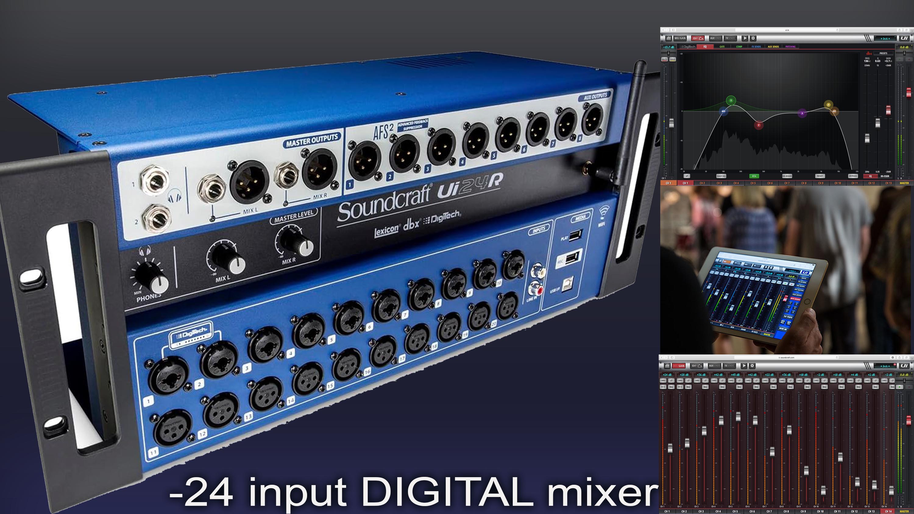 StereoEvent digital mixer Soundcraft UI24
